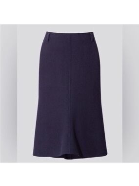 Uniqlo x Jil Sander Wool Skirt Navy Blue Size 6 Unlined
